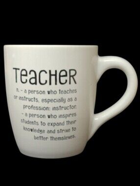 OVERSIZED  BLACK & WHITE TEACHER MUG - TARA REED